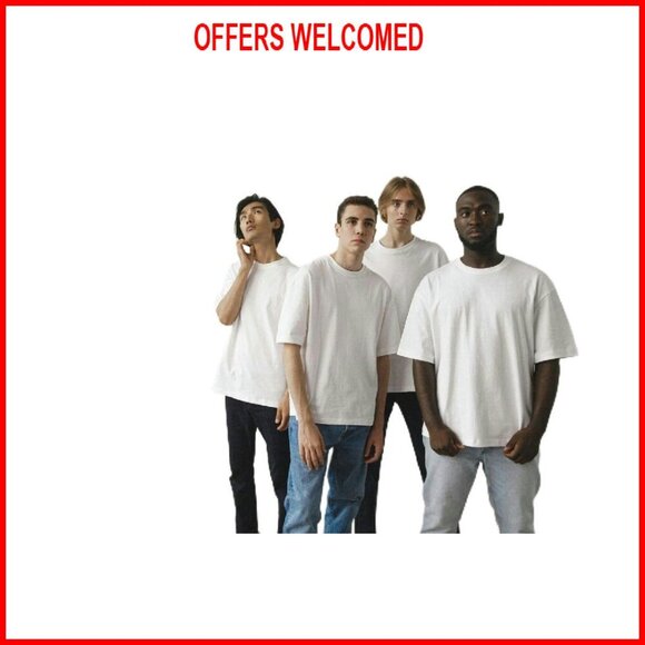 Tops - 5XL Round Neck Cotton T-Shirt, Tagless, Spring Back Fit, Comfortable